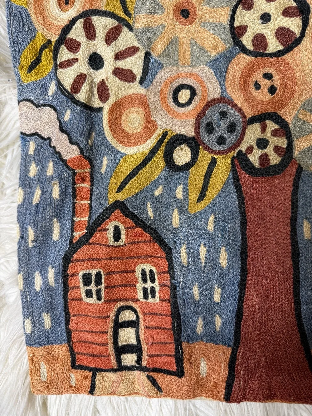 Kashmir Pair of Pillow Covers Hand Embroidered 17”x17”
